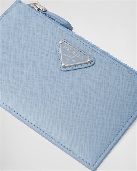 prada credit card holder blue|Prada card holder saffiano.